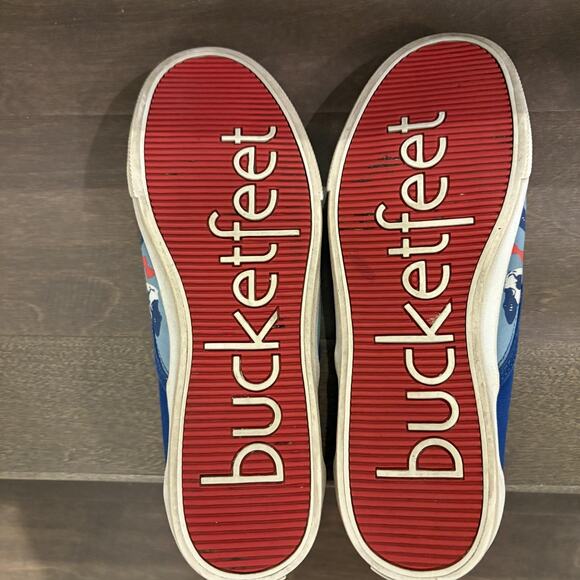 Bucketfeet Shoes Mens Size 8 The Perfect Gentleman Boston Terrier Slip On Canvas - Picture 9 of 10